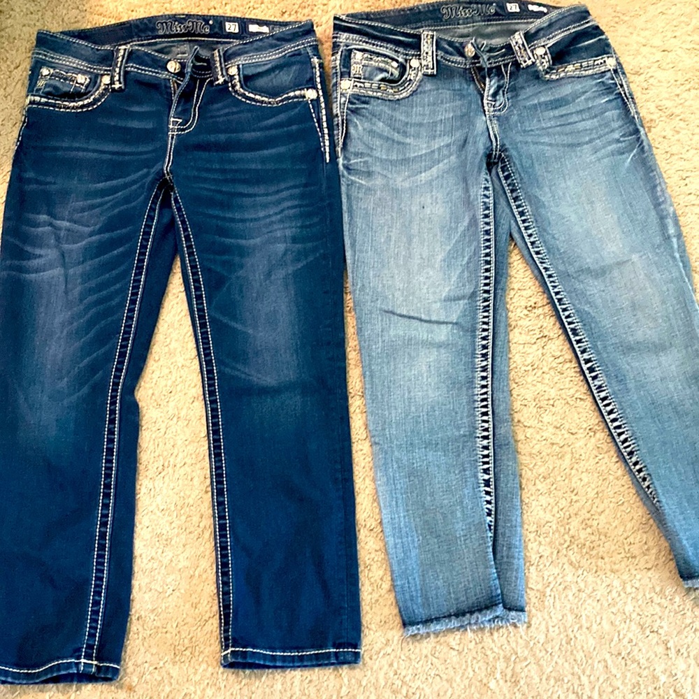 Two pairs of miss me jeans